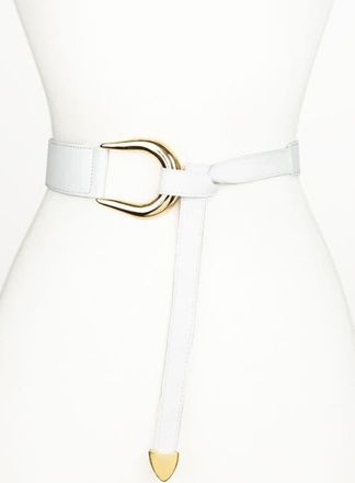 Raina Sheila Knot Leather Belt in White at Nordstrom, Size Small/medium