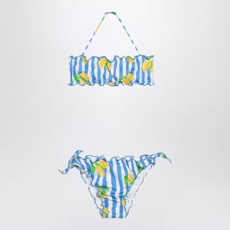 MC2 Saint Barth Striped Bikini with Lemon Print