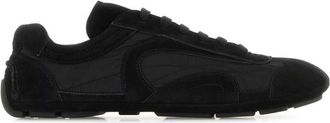 Prada Black Lace Up Sneakers