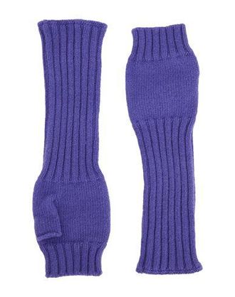 8 by YOOX RECYCLED WOOL FINGERLESS CABLE KNIT LONG GLOVES