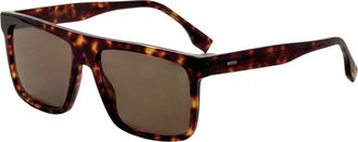 HUGO BOSS Mens 59mm Havana Sunglasses