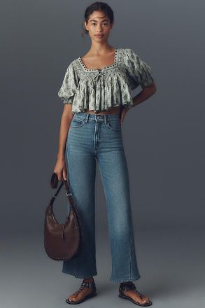 Joe's Petite Mia High-Rise Wide-Leg Jeans