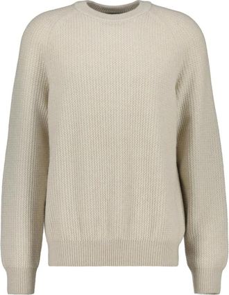 HUGO BOSS Ronde hals gebreid - Heren - Ronde hals truien - Beige - 2XL - Truien & Vesten