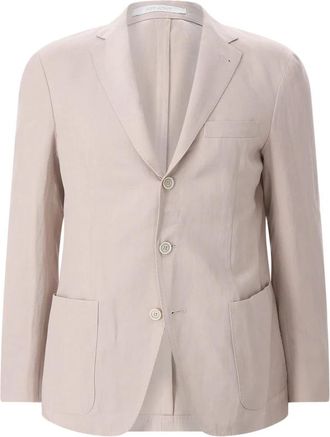 Eleventy Blazer - Heren - Blazers - Roze - L - Leer - Jassen