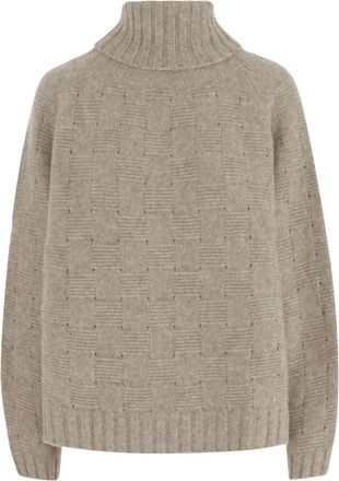 Allude Coltruien - Dames - Cashmere truien - Beige - XS - Truien & Vesten