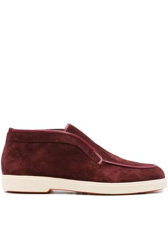 Santoni suede boots - Red