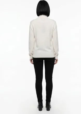 Dolce & Gabbana Womens White Cashmere Turtleneck Clothing