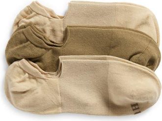 Hue Assorted 3-Pack Arch Hug Cotton Blend Liner Socks in Neutrals Pack at Nordstrom