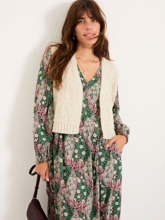 Fat Face FatFace Ivory Tulip Knitted Waistcoat