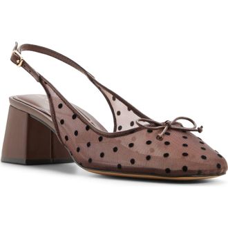 Aldo Lilyna Slingback Pump in Open Brown at Nordstrom, Size 6.5