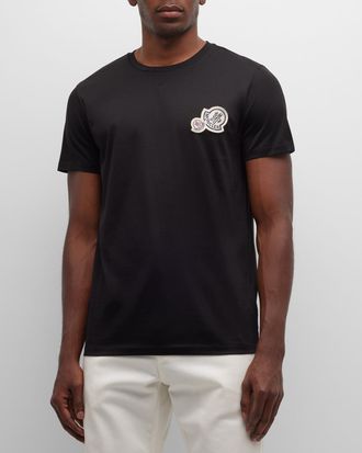 Moncler Mens Double Logo Cotton Jersey T-Shirt