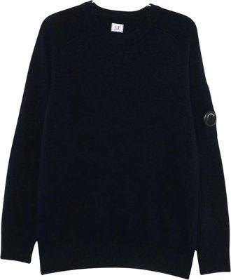 C.P. Company Maglione Girocollo in Lambswool GRS - - Knitwear - Uomo - Blu - L