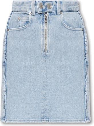 Isabel Marant Logo-patch High-waist Denim Skirt