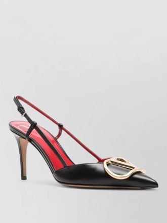 Valentino Garavani vlogo signature leather slingback pointed pumps