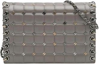 Chanel Pre-owned Vintage Flap Shoulder Bag - Dames - Vintage Schoudertas - Grijs - ONE Size - Leer - Vintage