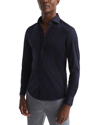 Reiss Nate Cutaway Collar Jersey Top