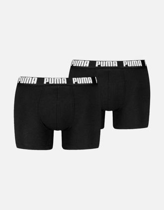 Puma Mens 2-Pack Everyday Basic Boxer Briefs, Black - Size: 33/32/32
