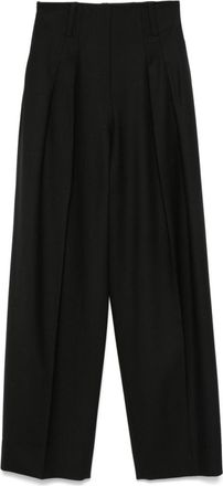 Victoria Beckham Black Wool Blend Trousers