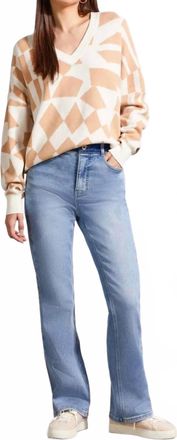 Tribal Brooke Hugging Microflare Jeans In Sweet Blue