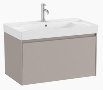 Roca Mueble Unik Ona 800 Mm 1 Caj&oacute;n Gris Arena Y Lavabo Fineceramic - Roca