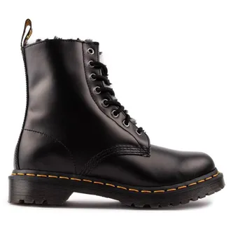 Dr. Martens Womens 1460 Serena Boots - Black Leather - Size UK 4