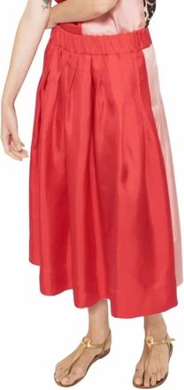 LA PRESTIC OUISTON Venise Skirt In Rouge