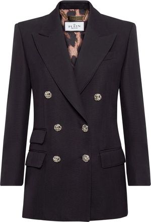 Philipp Plein Wool Marine Fit Blazer - Dames - Blazers - Blauw - M - Wol - Jassen