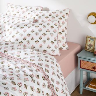 La Redoute Interieurs Dekbedovertrek in gewassen katoen, bloemenprint, VANDI ECRU