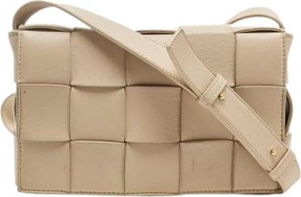 Bottega Veneta Pre-owned Cross Body Bags, female, Beige, Size: ONE SIZE Pre-owned Leather Cross Body Bag