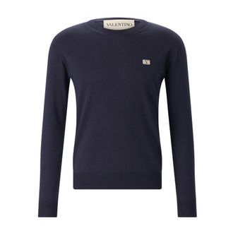 Valentino Tops, Heren, Blauw, 2Xl, Wol, Long Sleeve Tops