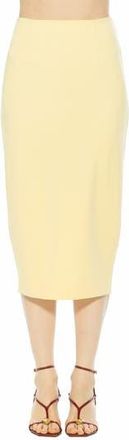 Alexia Admor Jacki Pencil Midi Skirt in Yellow at Nordstrom Rack, Size 14