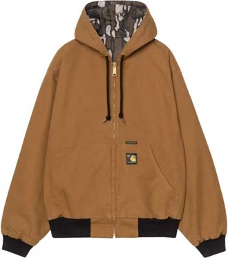 Carhartt Work in Progress Jassen, Heren, Bruin, L, Katoen, Giubbino Canvas