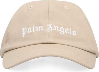 Palm Angels Mens Baseball Cap With Logo Sand Cotton Hat