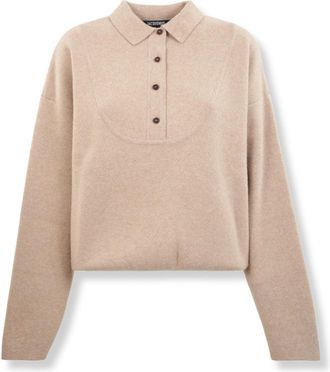 Jacquemus Half-Placket Relaxed Sweater