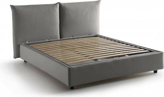 Talamo Italia Talamo Italia - Dmora - Letto matrimoniale Dmlaka, Letto contenitore con rivestimento in tessuto, 100% Made in Italy, Apertura frontale, adatto per