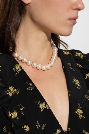 Alessandra Rich Pearl Necklace, Womens, White