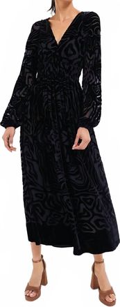 Ulla Johnson Elora Midi Dress In Noir