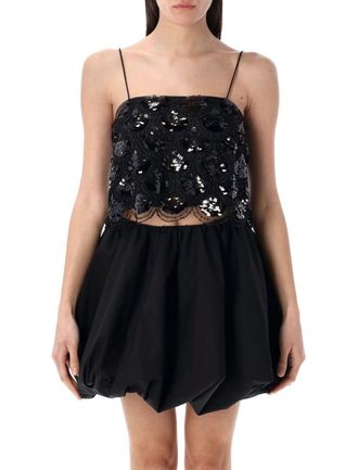Rotate Sequins Crop Top