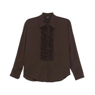 Seventy Blusa con volantes - Blouses & Shirts - Mujer - Marr&oacute;n - XS