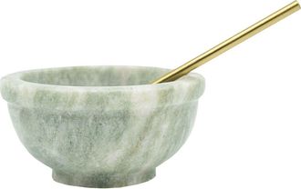 Foreside Home And Garden Elise Light Green Onyx Marble Bowl & Spoon Set at Nordstrom