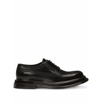 Dolce & Gabbana Business Shoes, male, Black, Size: 11 1/2 US Business Shoes, Classic Black Leather with Durable Rubber Sole