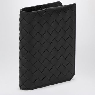 Bottega Veneta Black Intrecciato vertical card holder