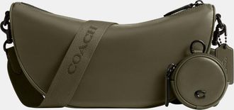 Coach Mens Hall Soft Sling Bag - Green Leather - One Size