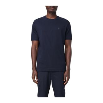 HUGO BOSS T-Shirts, male, Blue, 2XL, Crew Neck TShirt Short Sleeves