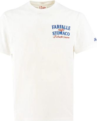 MC2 Saint Barth Farfalle Stomaco 01N T-shirt - Heren - T-shirts - Wit - M - Katoen - Tops