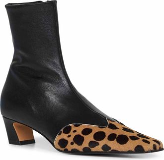 Khaite Womens Black Nappa Low Ankle Boots Lambskin