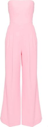Emilia Wickstead Marcie wide-leg jumpsuit - women - Polyester/Polyester/Elastane - 12 - Pink