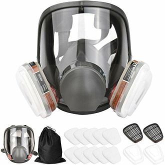 OEM Mascarilla Facial Completa De Silicona - Set De 7 Piezas Con Caja De Filtro - Comodidad &Oacute;ptima Y Ajuste Personalizado