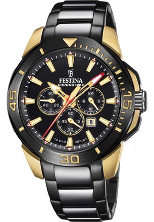 Festina F20644-1 Mens Chrono Bike Watch and Strap Gift Set - Black - One Size