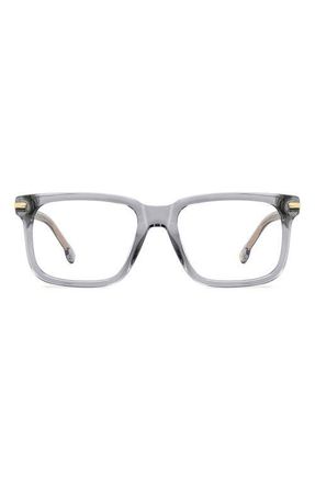 Carrera 54mm Rectangular Optical Glasses in Grey at Nordstrom